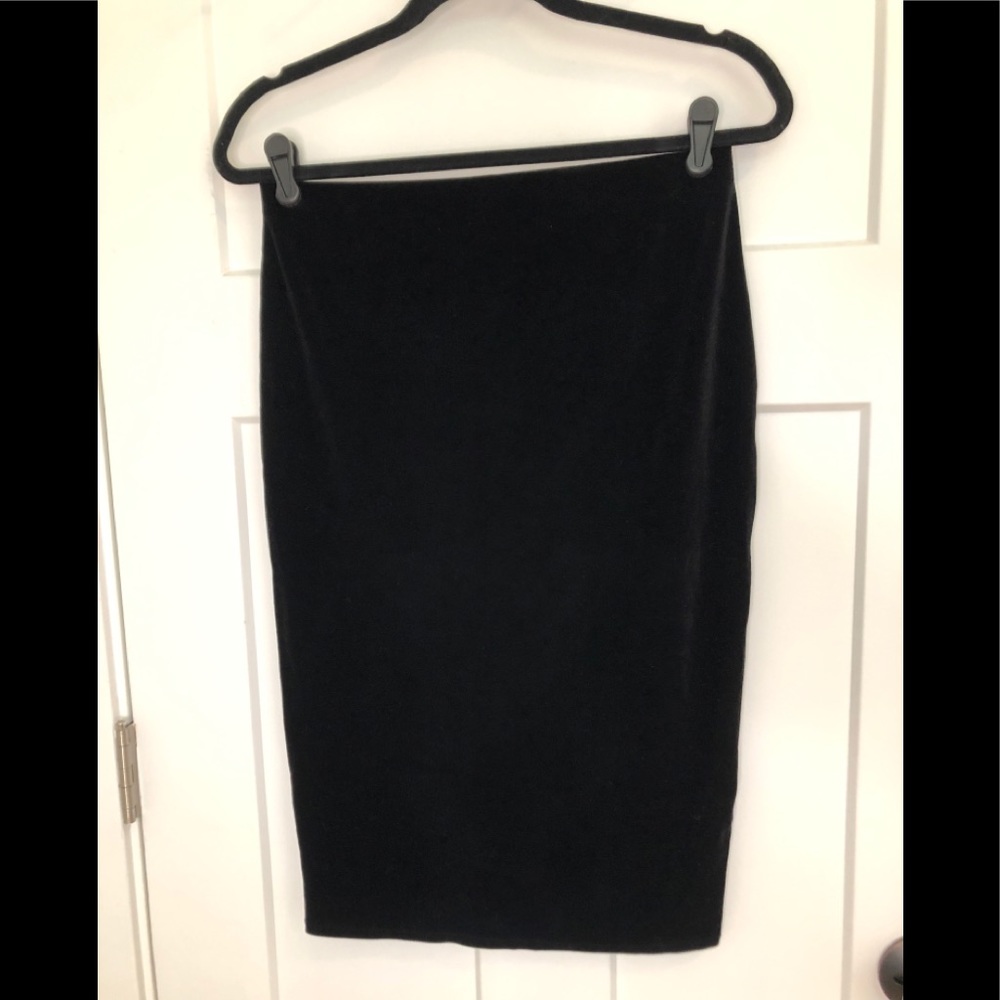 Vince Camuto - black velvet pencil skirt